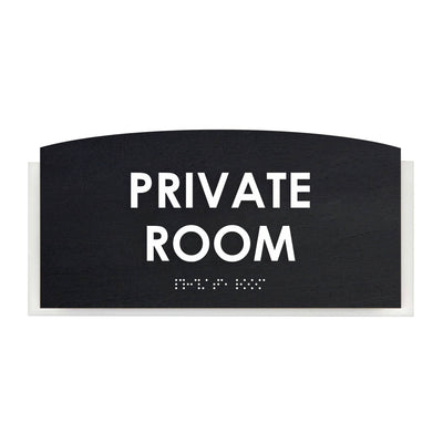 Wood Private Room Door Sign "Scandza" Design