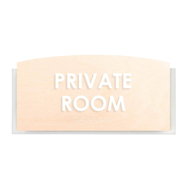 Wood Private Room Door Sign "Scandza" Design