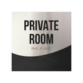 Private Room Door Sign - Stainless Steel & Wood Door Plate "Jure" Design - Photo #15