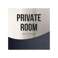 Private Room Door Sign - Stainless Steel & Wood Door Plate "Jure" Design - Photo #14