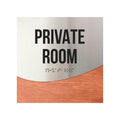Private Room Door Sign - Stainless Steel & Wood Door Plate "Jure" Design - Photo #12