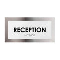 Door Signs - Reception Sign - Stainless Steel Plate - "Modern" Design - Photo #11