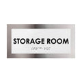 Door Signs - Storage Room Door Sign - Stainless Steel Plate - "Modern" Design - Photo #11