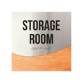 Storage Room Door Sign - Stainless Steel & Wood Door Plate "Jure" Design - Photo #17