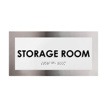 Door Signs - Storage Room Door Sign - Stainless Steel Plate - "Modern" Design - Photo #11