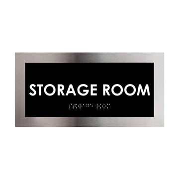 Door Signs - Storage Room Door Sign - Stainless Steel Plate - "Modern" Design - Photo #10