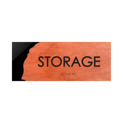 Door Signs - Storage Room Sign - Wood Door Plate "Sherwood" Design