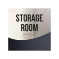Storage Room Door Sign - Stainless Steel & Wood Door Plate "Jure" Design - Photo #14
