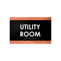 Door Signs - Utility Room Sign - Wood Door Plate "Buro" Design - Photo #12