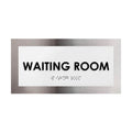 Door Signs - Waiting Room Door Sign - Stainless Steel Plate - "Modern" Design - Photo #11