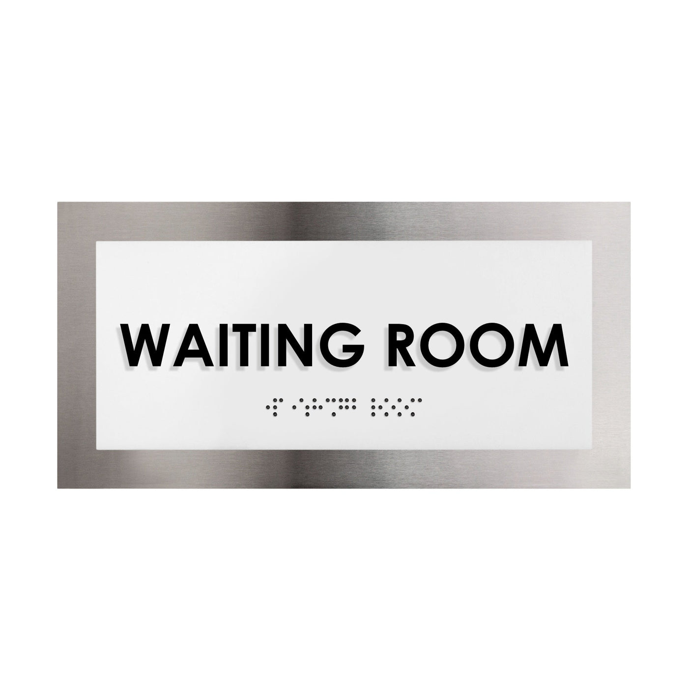 Door Signs - Waiting Room Door Sign - Stainless Steel Plate - "Modern" Design