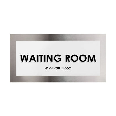 Door Signs - Waiting Room Door Sign - Stainless Steel Plate - "Modern" Design