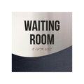 Waiting Room Door Sign - Stainless Steel & Wood Door Plate "Jure" Design - Photo #12