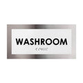 Door Signs - Washroom Door Sign - Stainless Steel Plate - "Modern" Design - Photo #11