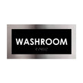 Door Signs - Washroom Door Sign - Stainless Steel Plate - "Modern" Design - Photo #10