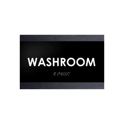 Door Signs - Washroom Sign - Wood Door Plate "Buro" Design