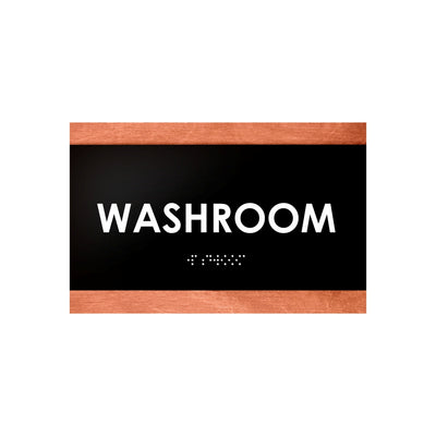 Door Signs - Washroom Sign - Wood Door Plate "Buro" Design