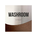 Washroom Door Sign - Stainless Steel & Wood Door Plate "Jure" Design - Photo #13