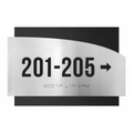 Directional Wayfinding Sign - Steel Wall Plate "Wave" Design - Photo #2