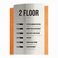 Wayfinding Directional Sign - Steel Wall Plate "Wave" Design - Photo #6