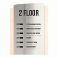 Wayfinding Directional Sign - Steel Wall Plate "Wave" Design - Photo #4