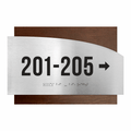 Directional Wayfinding Sign - Steel Wall Plate "Wave" Design - Photo #1
