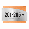 Directional Wayfinding Sign - Steel Wall Plate "Wave" Design - Photo #5