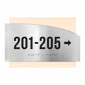 Directional Wayfinding Sign - Steel Wall Plate "Wave" Design - Photo #6