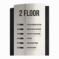 Wayfinding Directional Sign - Steel Wall Plate "Wave" Design - Photo #1