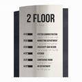 Wayfinding Directional Sign - Steel Wall Plate "Wave" Design - Photo #2