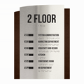 Wayfinding Directional Sign - Steel Wall Plate "Wave" Design - Photo #3