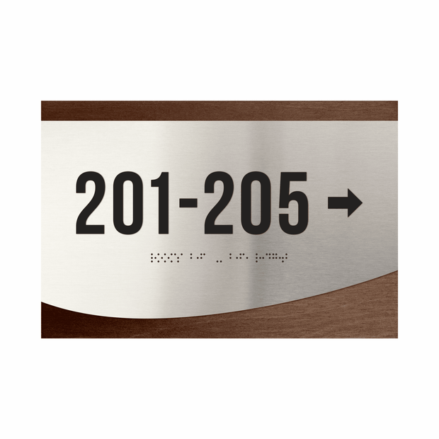 Directional Wayfinding Sign - Steel Wall Plaque "Venture" Design