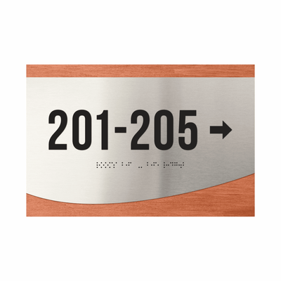 Directional Wayfinding Sign - Steel Wall Plaque "Venture" Design