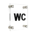 Acrylic Signs for Bathroom - WC Bathroom Signs black symbol Bsign - Photo #1