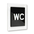 Acrylic Bathroom Sign - WC Bathroom Signs black/white Bsign - Photo #1