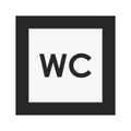 Acrylic Bathroom Sign - WC Bathroom Signs white/black Bsign - Photo #3