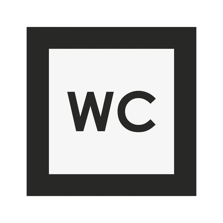Acrylic Bathroom Sign - WC Bathroom Signs white/black Bsign