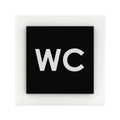 Acrylic Bathroom Sign - WC Bathroom Signs black/white Bsign - Photo #4