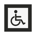 Restroom Wheelchairs Signs Bathroom Signs white/black symbol Bsign - Photo #4