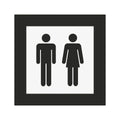 Acrylic Restroom Sign - All Gender Bathroom Signs white/black symbol Bsign - Photo #4