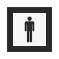 Acrylic Men Signs for Restroom Bathroom Signs white/black symbol Bsign - Photo #4