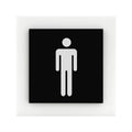 Acrylic Men Signs for Restroom Bathroom Signs black/white symbol Bsign - Photo #3