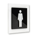 Acrylic Women Sign of Restroom Bathroom Signs black/white symbol Bsign - Photo #1