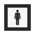 Acrylic Women Sign of Restroom Bathroom Signs white/black symbol Bsign - Photo #4