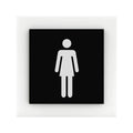 Acrylic Women Sign of Restroom Bathroom Signs black/white symbol Bsign - Photo #3