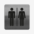 All Gender WC - Stainless Steel Sign Bathroom Signs square Bsign - Photo #1