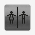 All Gender Signs for Bathroom - Stainless Steel Bathroom Signs square Bsign - Photo #1