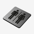 All Gender WC - Stainless Steel Sign Bathroom Signs square Bsign - Photo #2