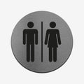 All Gender WC - Stainless Steel Sign Bathroom Signs circle Bsign - Photo #3