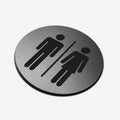 All Gender WC - Stainless Steel Sign Bathroom Signs circle Bsign - Photo #4